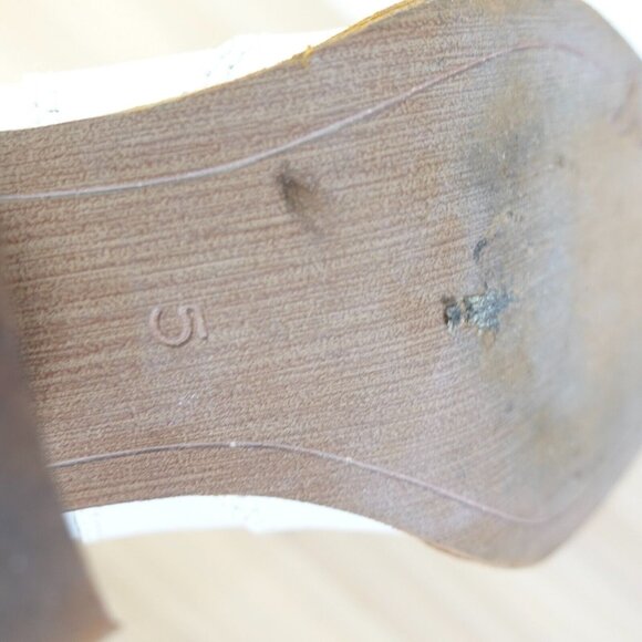 Sam Edelman Boots Leather 5 White Western Ankle Bootie Cowboy Chelsea Winona - Picture 9 of 16